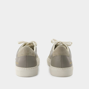 COMMON PROJECTS Gray Suede and Nappa Leather Men's Sneakers for SS24