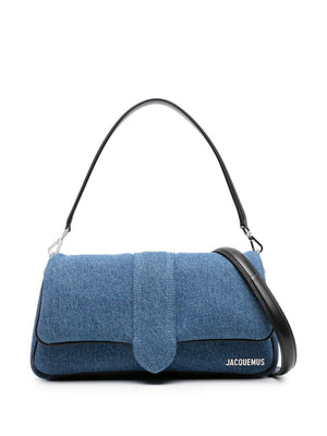 جعموم - حقيبة كتف جلدية أنيقة للنساء في اللون الأزرق