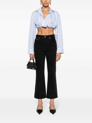 JACQUEMUS Mini Cropped Jeans in Sustainable Cotton Blend