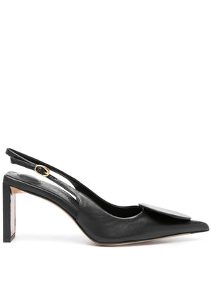 JACQUEMUS Elegant Slingback Pumps with Block Heel