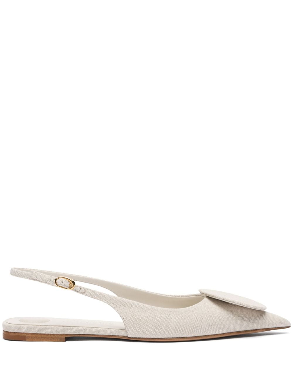 JACQUEMUS Textured Pointed Toe Slingbacks