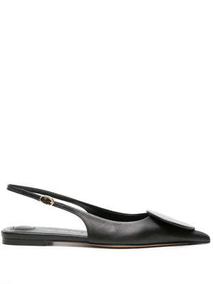 JACQUEMUS Textured Pointed Toe Slingbacks