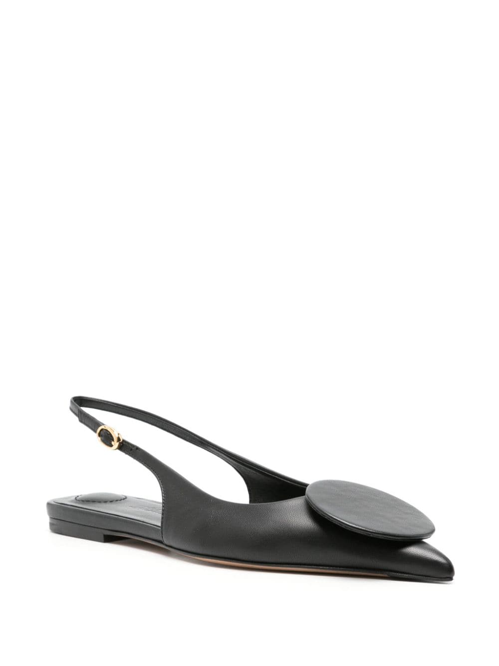 JACQUEMUS Textured Pointed Toe Slingbacks