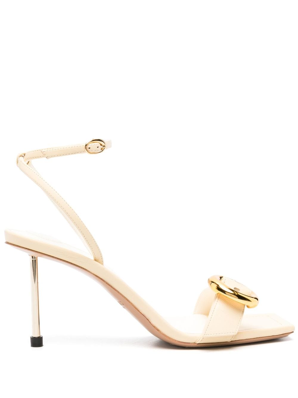 JACQUEMUS High Heel Crossover Strap Sandals with Ankle Buckle - 100MM