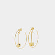 JACQUEMUS Golden Knot Mini Hoop Earrings