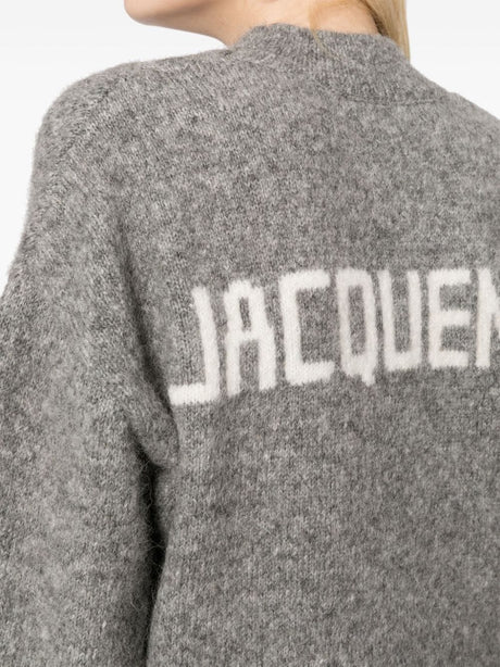 JACQUEMUS Brushed Effect Ribbed Knit Crew Neck Sweater