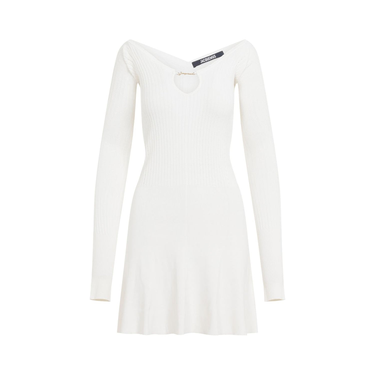 JACQUEMUS Chic Long Sleeve Scalloped Mini Dress for Women