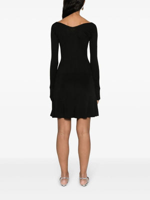 JACQUEMUS Chic Long Sleeve Scalloped Mini Dress for Women