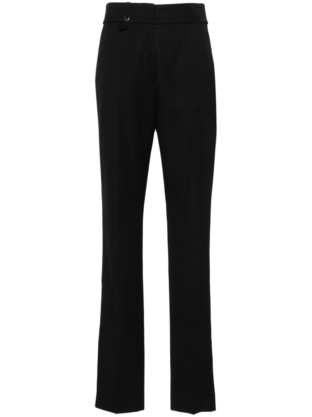 JACQUEMUS High-Waisted Straight Leg Pants with Split Cuffs