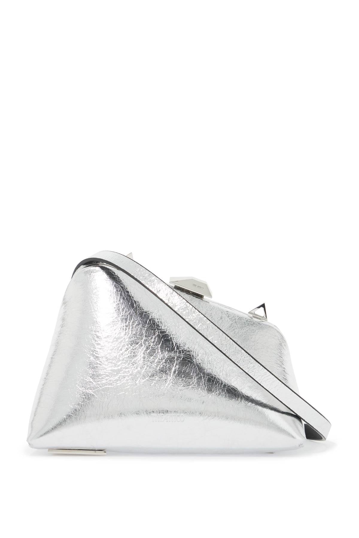 THE ATTICO Midnight Mini Clutch in Metallic Lamb Leather