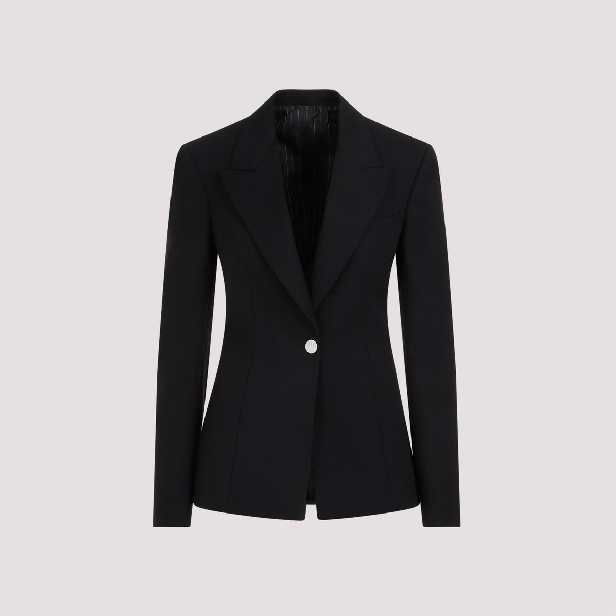 Sleek Black Wool Blazer for Women