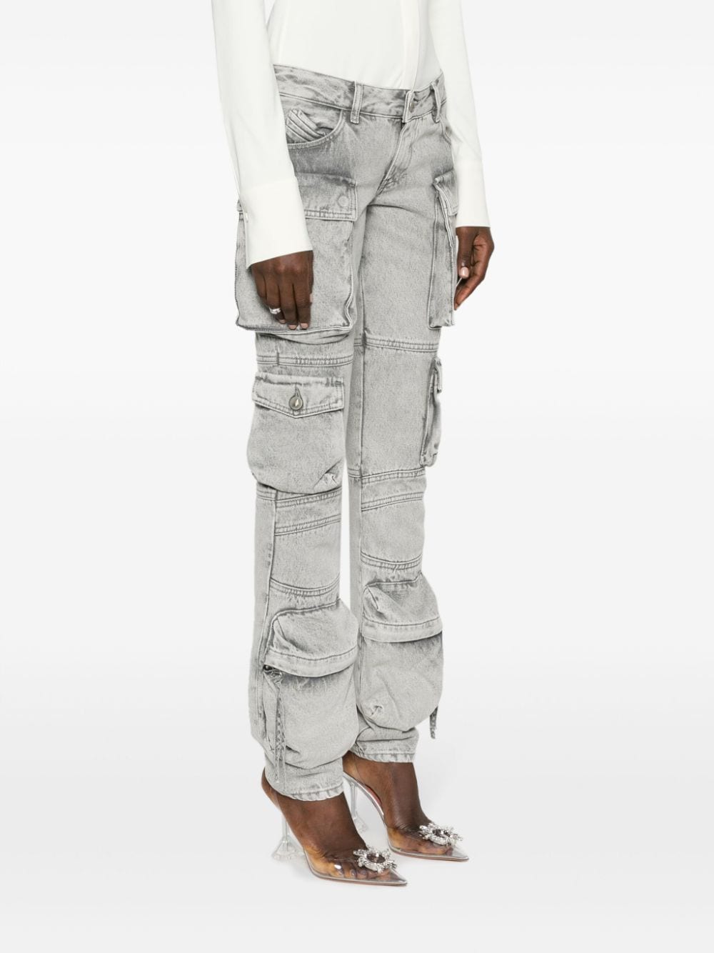 THE ATTICO Gray Denim Jeans for Women - 24SS Season