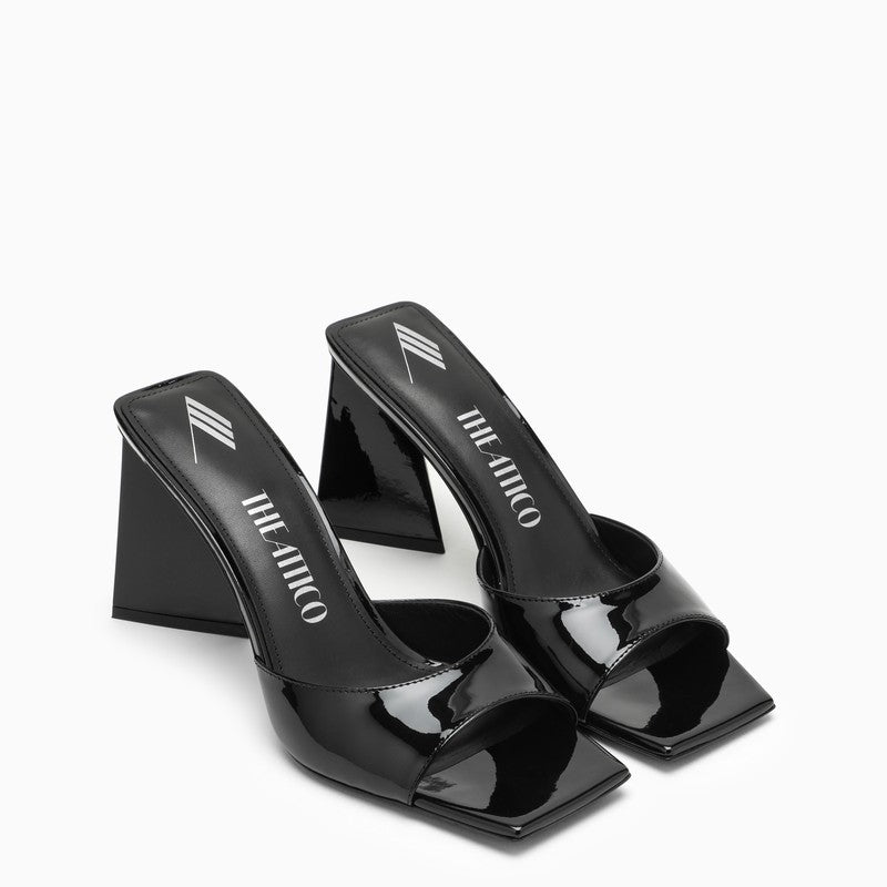Black Patent Leather Sandals for Women by The Attico