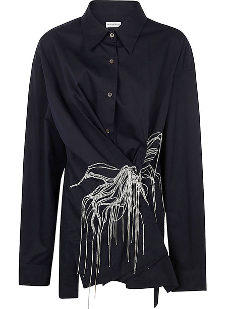 DRIES VAN NOTEN Clicks Embroidered Long Sleeve Shirt - Women's