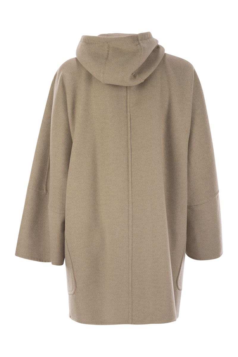 MAX MARA Wool and Cashmere Double-Breasted Mini Parka Jacket