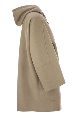 MAX MARA Wool and Cashmere Double-Breasted Mini Parka Jacket