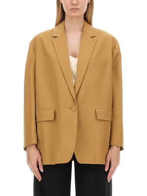 MAX MARA Regular Fit Cream Jacket - Size 38 IT