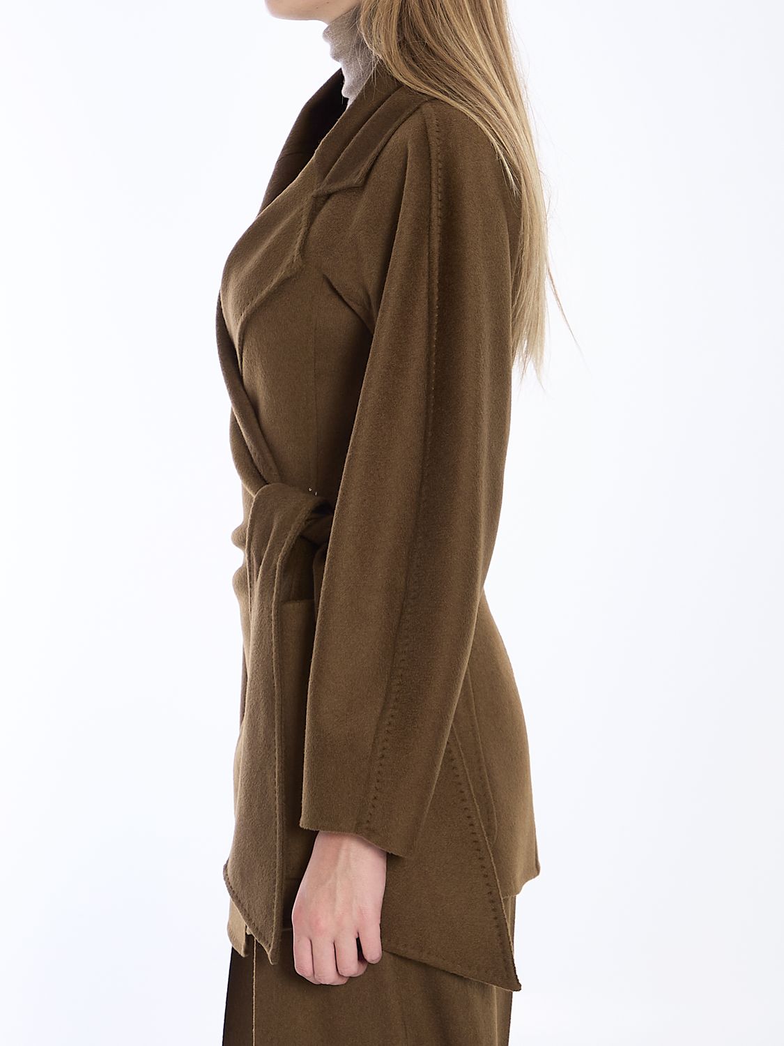 MAX MARA Wrap-Over Jacket with Sash Tie - Regular Fit