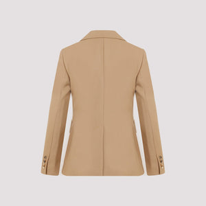 MAX MARA Elegant Nude Wool Blazer