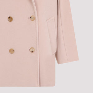 MAX MARA Elegant Nude Cashmere-Wool Blend Jacket