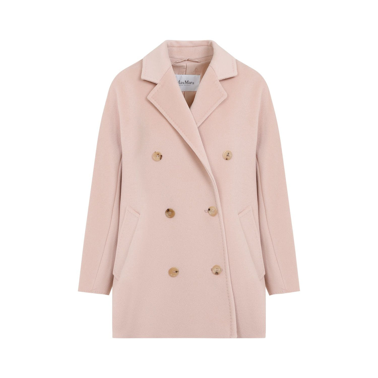 MAX MARA Elegant Nude Cashmere-Wool Blend Jacket