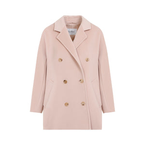 MAX MARA Elegant Nude Cashmere-Wool Blend Jacket