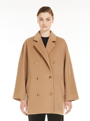 MAX MARA Beige Woolen Women's Short Jacket for Fall and Winter 2024