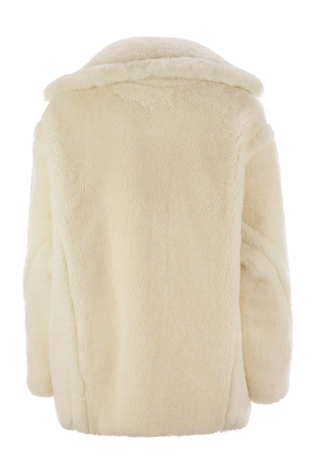 MAX MARA OLGA - TEDDY BEAR ICON Jacket SHORT IN ALPACA AND WOOL