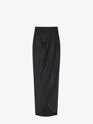 MAX MARA APRILE SKIRT DARK GREY