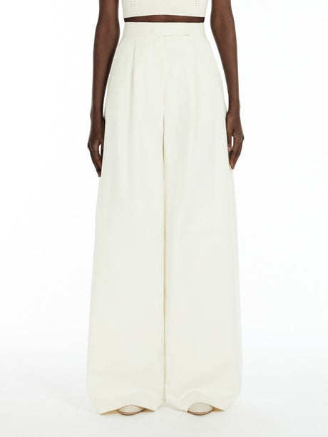 MAX MARA Women's Beige Long Trousers - Fall/Winter 2024