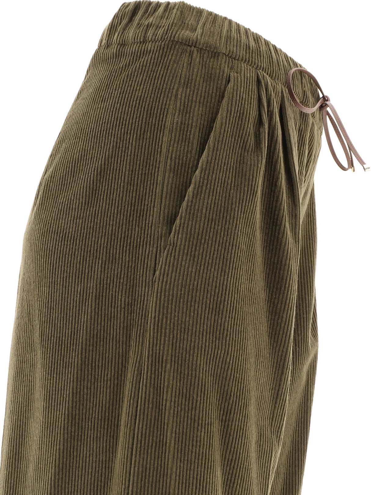 MAX MARA Lush Green Corduroy Trousers