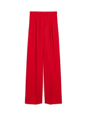 MAX MARA Classic Red Wool Trousers for Women