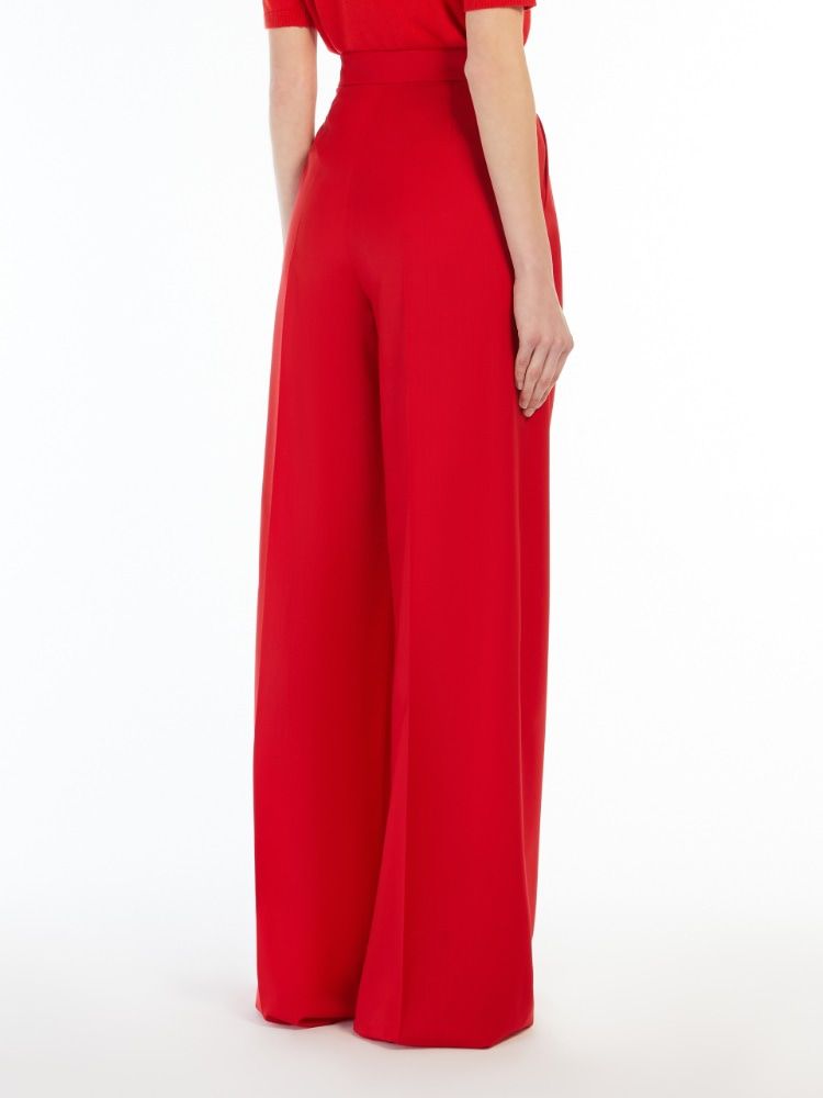 MAX MARA Classic Red Wool Trousers for Women