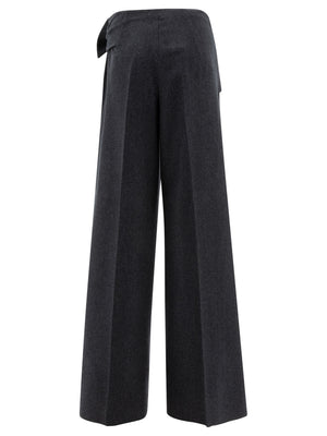 MAX MARA Wide-Leg Wool Felt Trousers - Regular Fit, High Rise