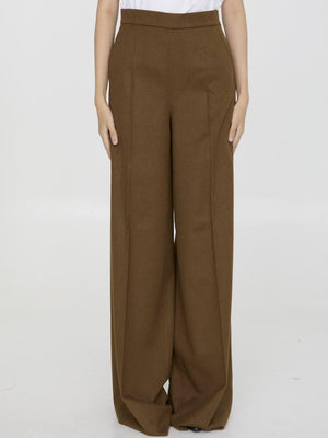 MAX MARA Sleek Women’s Camel Wool Tapered Pants