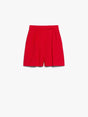 MAX MARA Chic Mini Wool Shorts in Vibrant Red