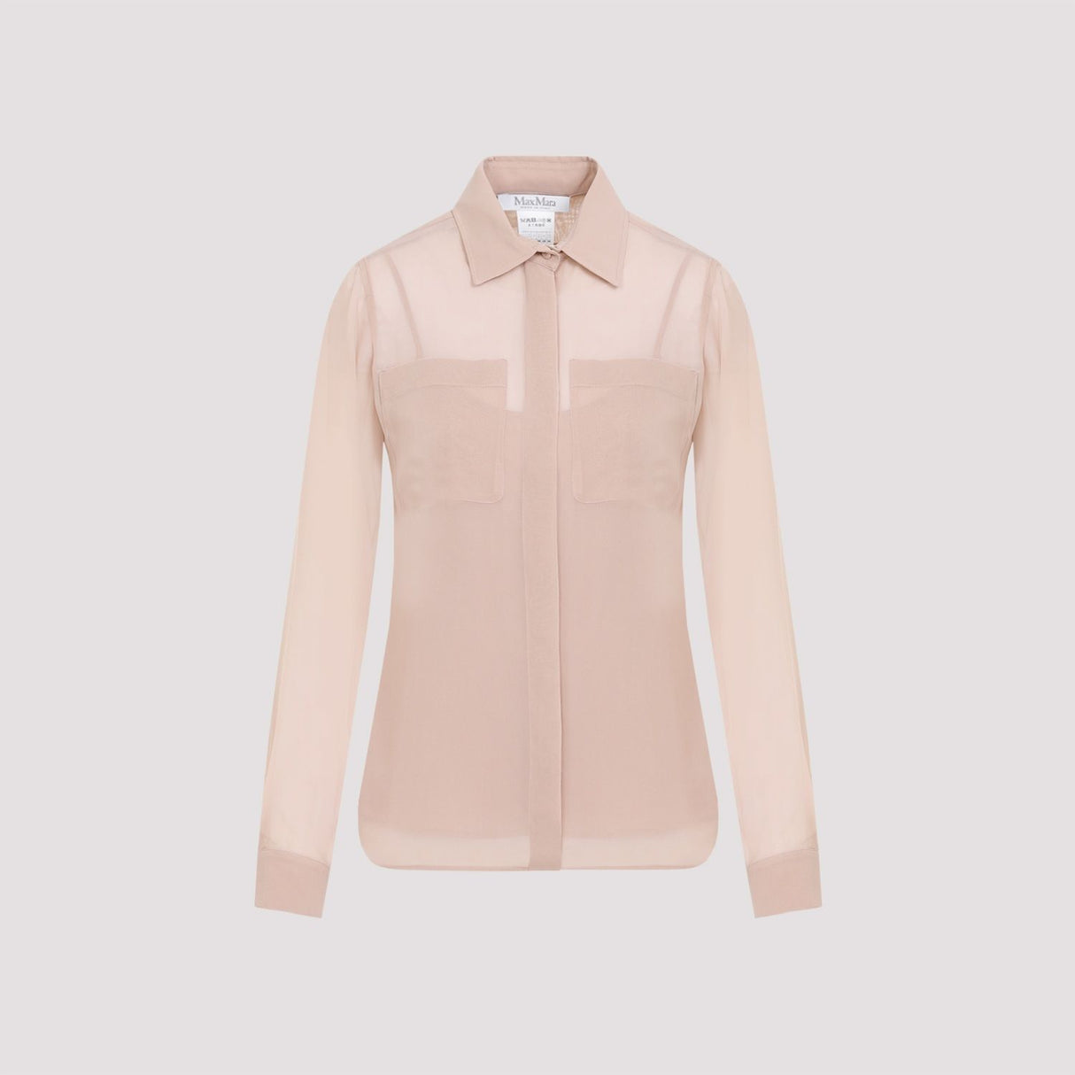 MAX MARA Elegant Nude Silk Shirt