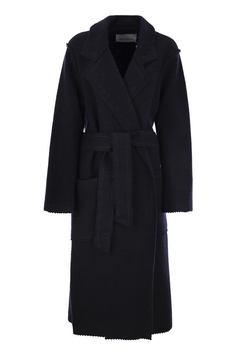 MAX MARA Wool and Cashmere Knit Long Jacket