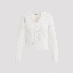 MAX MARA V-Neck Cable Sweater