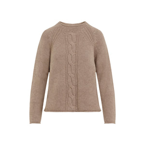 MAX MARA Cozy Cable Knit Crewneck Sweater for Women