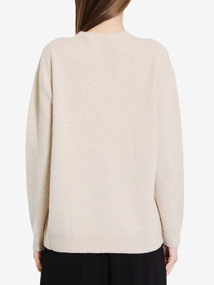 MAX MARA Elegant Beige Sequined Sweater