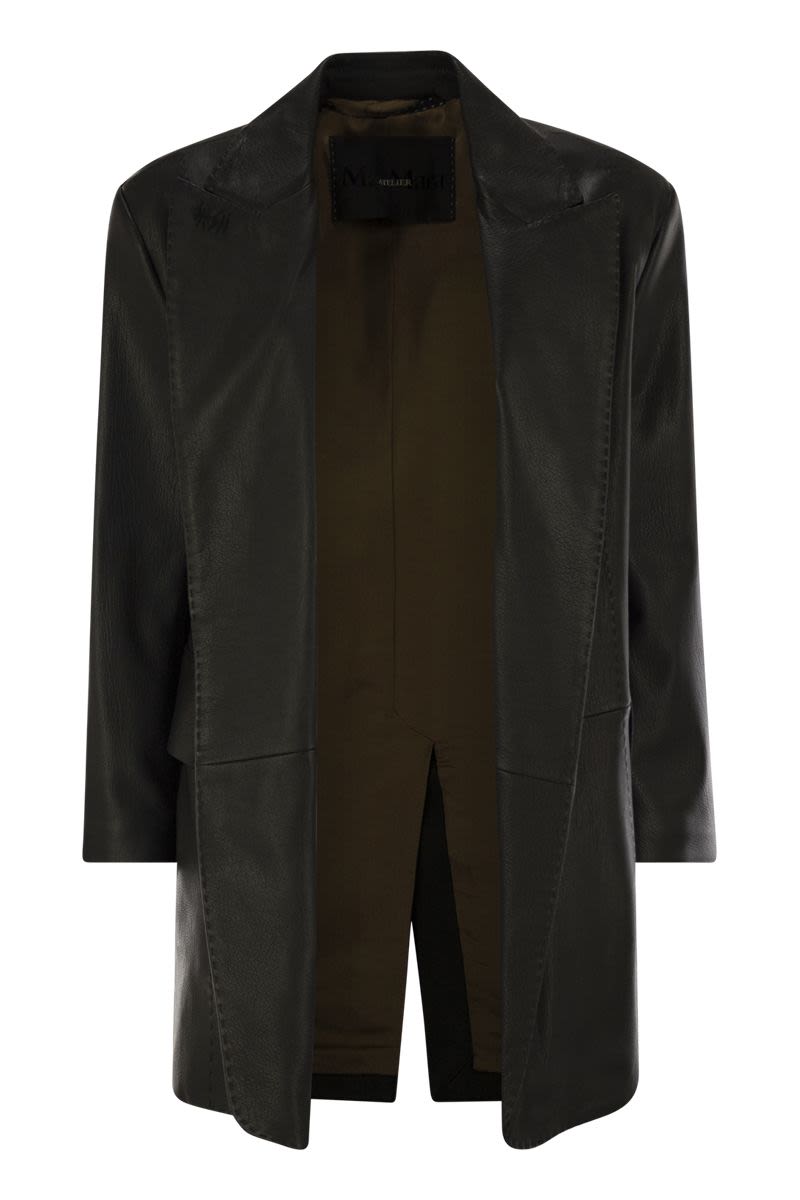 MAX MARA Nappa Leather Oversized Blazer Jacket for Women