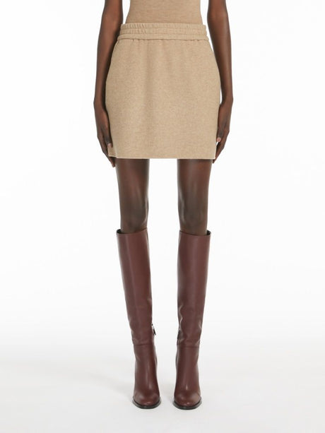 MAX MARA Chic Wool Blend T-Shirt Skirt