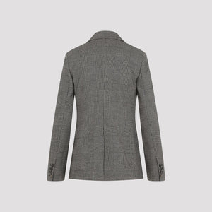 MAX MARA Elegant Checkered Wool Blend Jacket