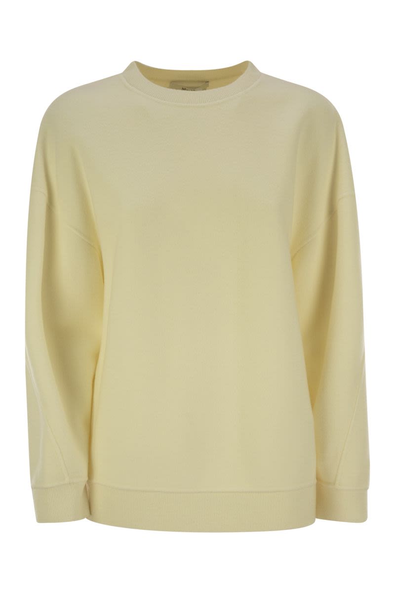 MAX MARA Slightly Oversized Crewneck Wool and Cashmere Sweatshirt