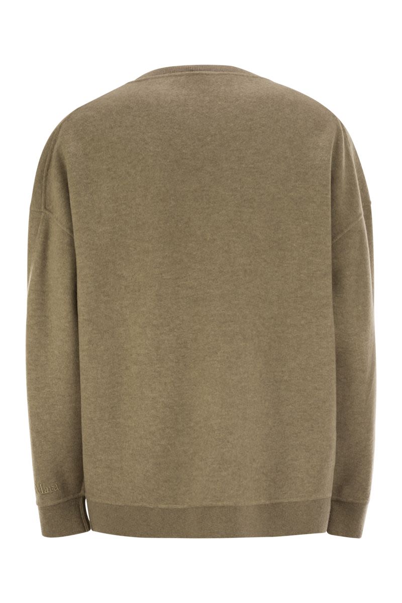 MAX MARA Slightly Oversized Crewneck Wool and Cashmere Sweatshirt