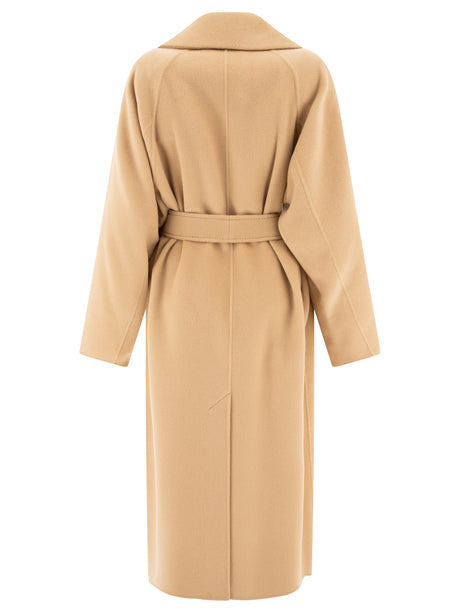 MAX MARA SPORTMAX Elegant Beige Cashmere-Blend Robe Jacket