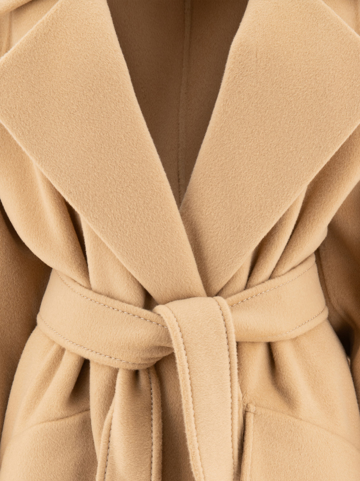 MAX MARA SPORTMAX Elegant Beige Cashmere-Blend Robe Jacket