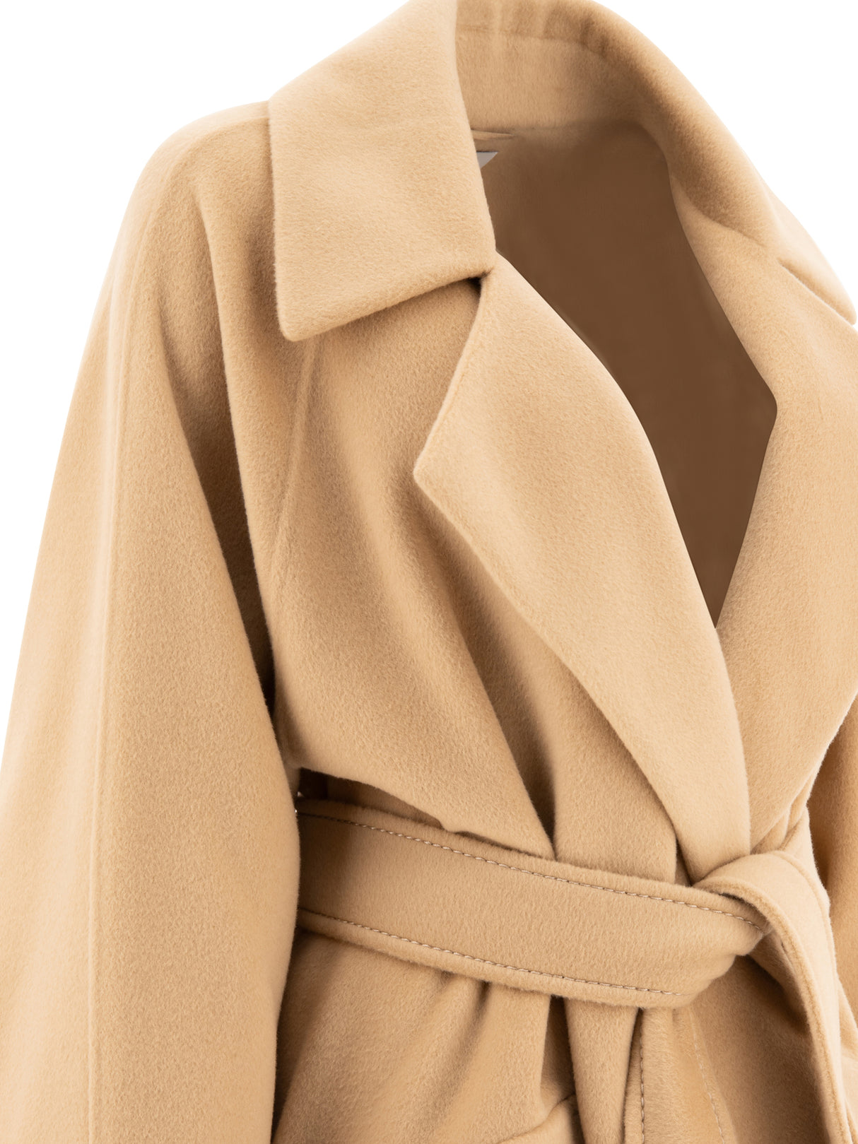 MAX MARA SPORTMAX Elegant Beige Cashmere-Blend Robe Jacket