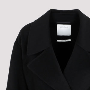 MAX MARA SPORTMAX Elegant Black Wool Jacket